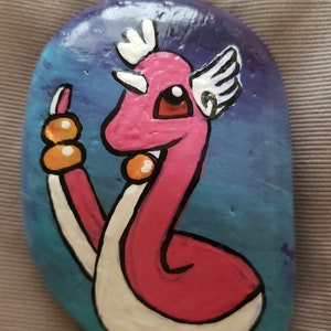 Acrylic Shiny Dragonair Painted Rock