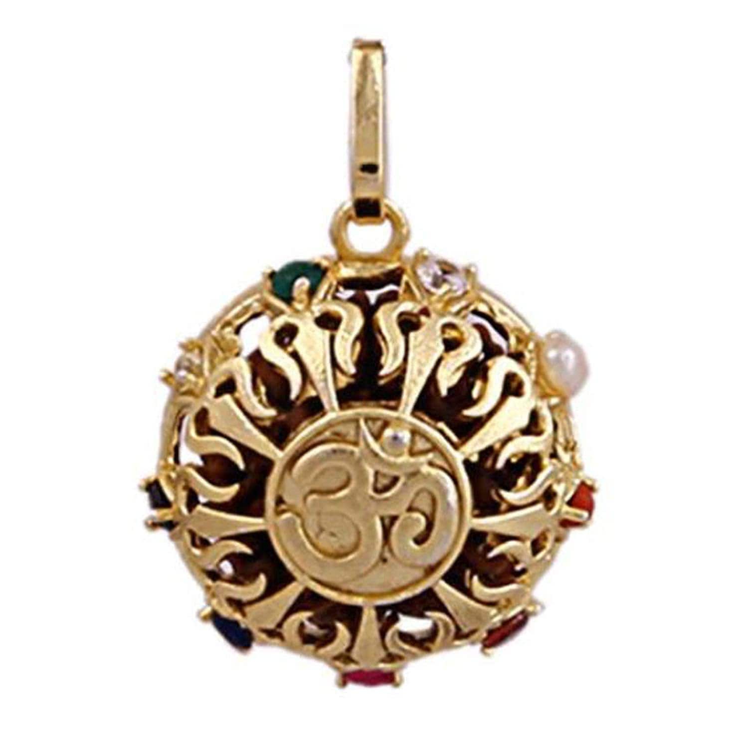 Gold Plated Brass Rudraksha Pendant for Men and Women. Etsy