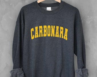 Spaghetti Carbonara Crewneck sweatshirt | Pasta gift | Funny food sweater | Italy travel sweatshirt | Pasta shirt | Unisex