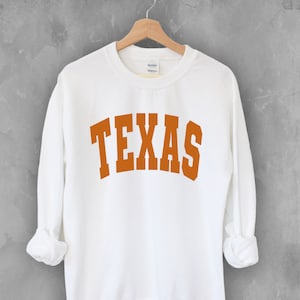 Texas Crewneck sweatshirt | College sweatshirt | Game Day apparel | Longhorns | Football shirt | Unisex