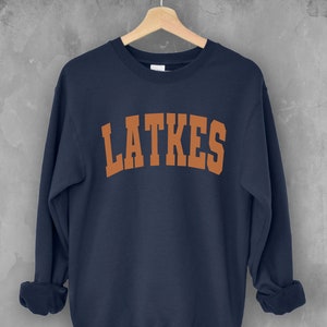 Latkes Crewneck Sweatshirt | Hanukkah gift | Jewish shirt | Funny food apparel | Unisex