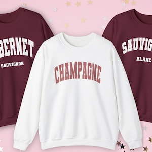 Custom Wine Bachelorette Sweatshirt | Personalized Bachelorette Winery crewneck | Bridal Gift | Bridesmaid Party Favors | Varsity sweater