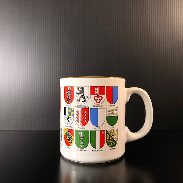 Suisse Switzerland Schweiz Coat of Arms Souvenir Mug by Bockling | Single Mug | Made in Germany