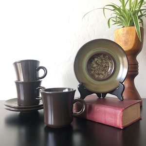 MCM Franciscan MADEIRA 1970s Cup and Saucer | Set of 3 | Made in USA