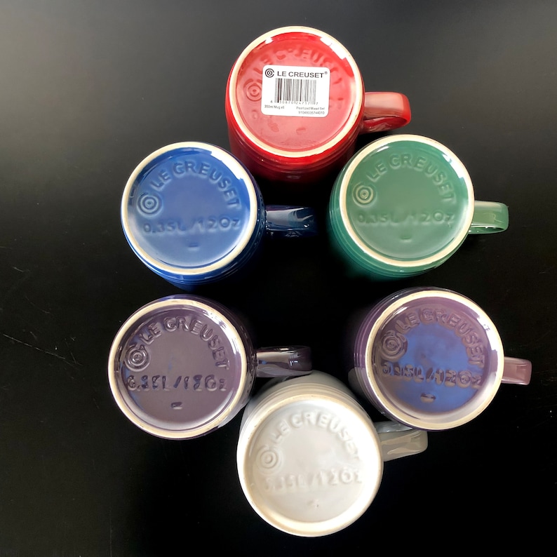 LE Creuset Pearlized 350ml Mixed Color Mugs Sold Individually Made in
