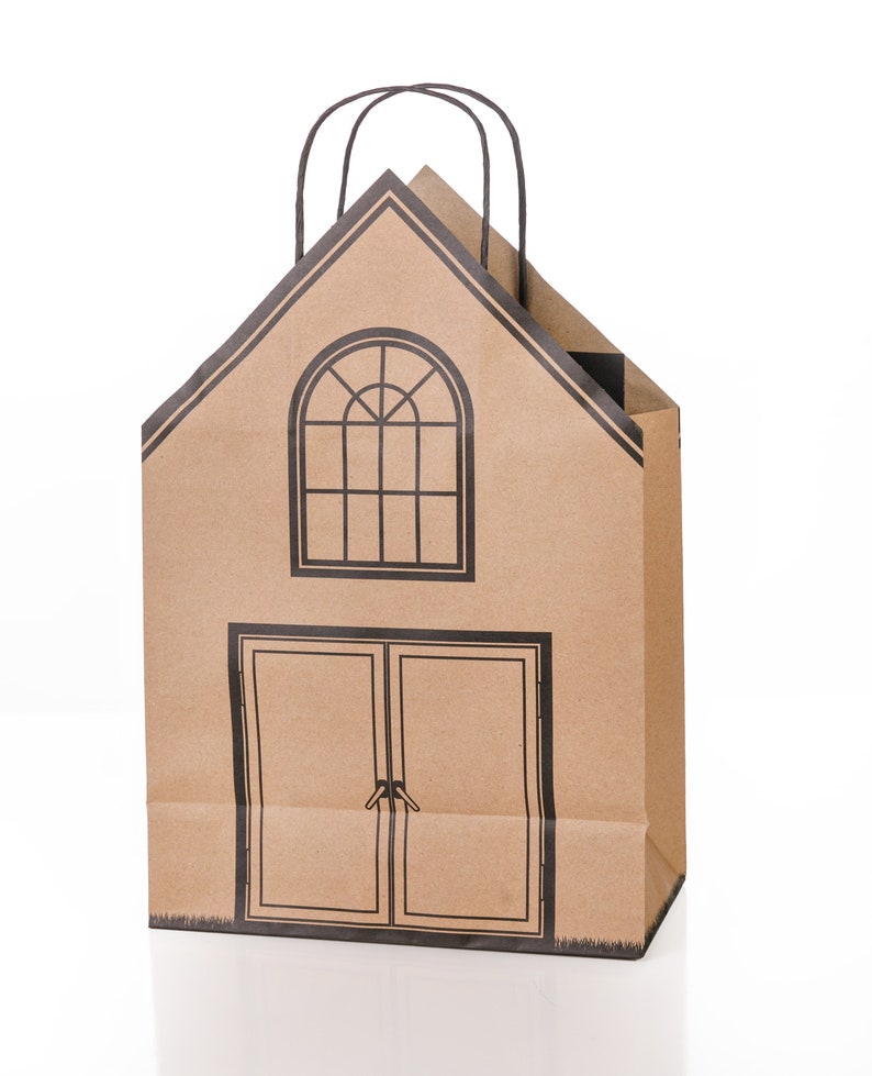 House Shaped Gift Bags Etsy