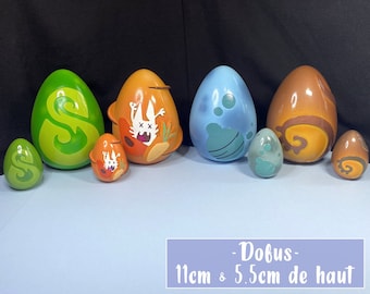 Dofus Résine: Emeraude, Turquoise, Ebene et Cawotte fait à la main