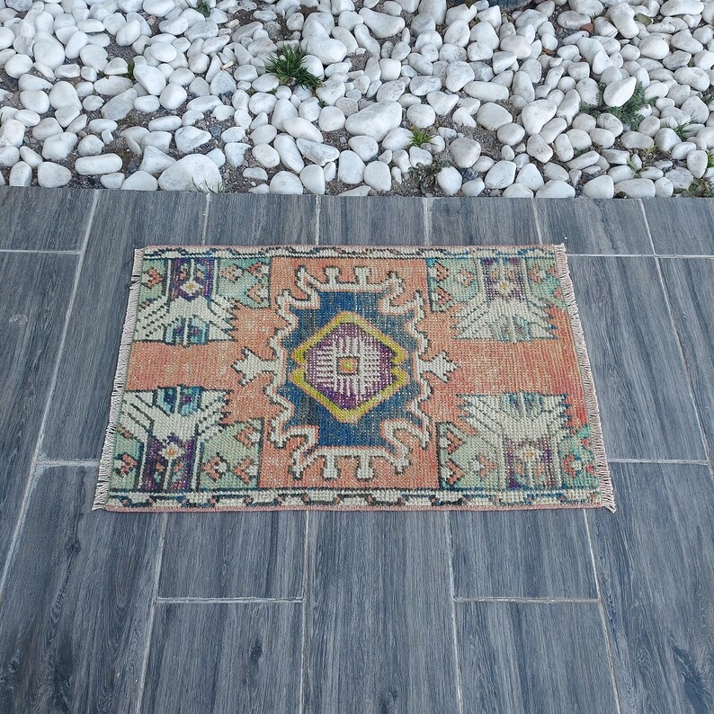 Great Colors Mini Rug , 1.61'' X 2.46'' Vintage Small Rug , Bathroom ...
