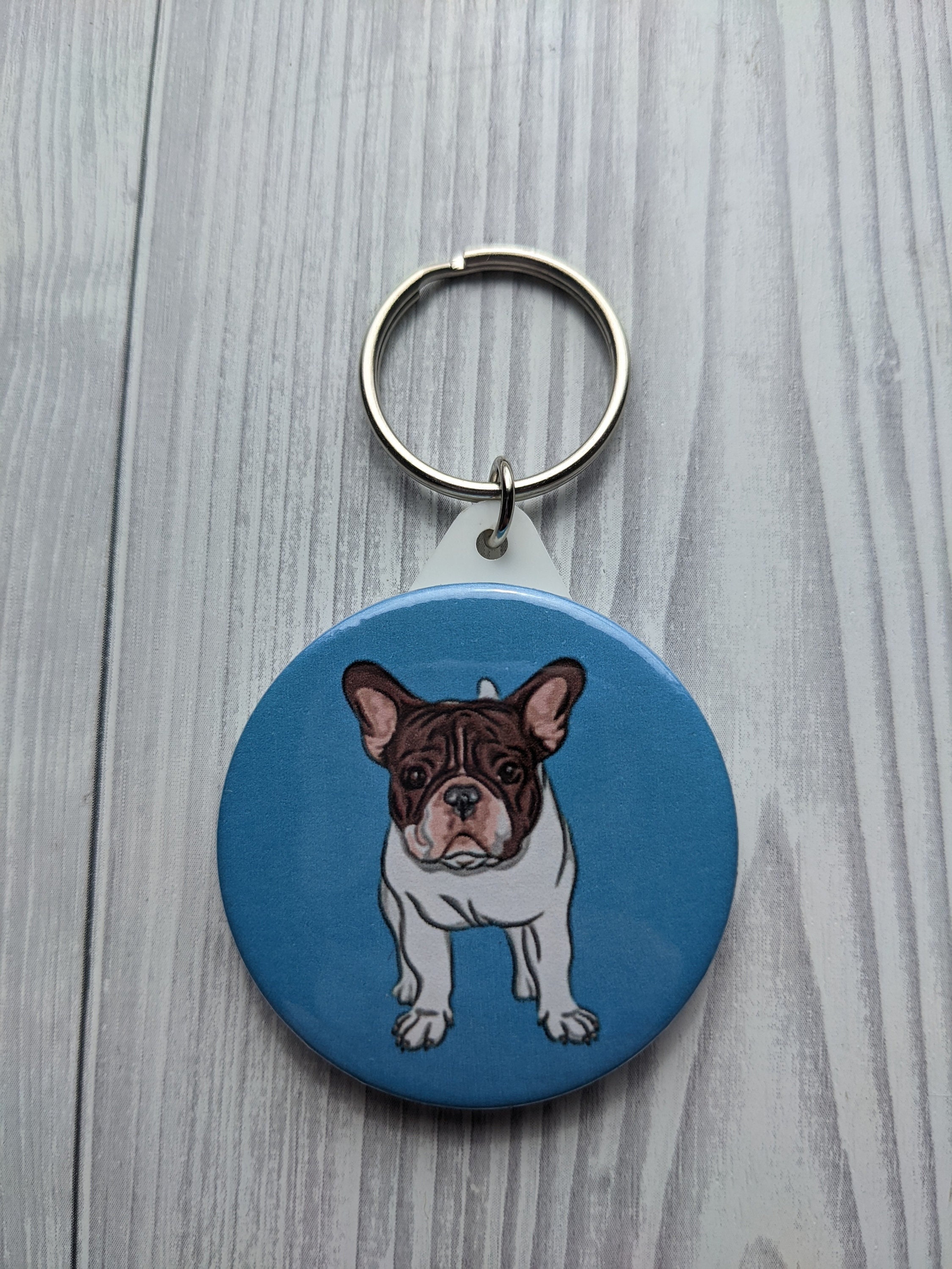 Cute French Bulldog Keyring