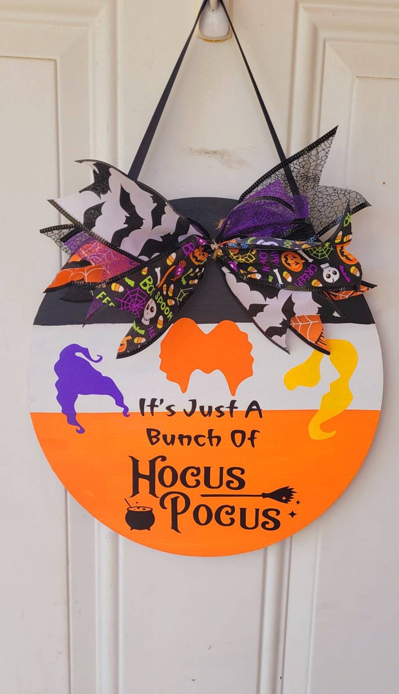 Hocus Pocus Inspired Door Hanger, Front Porch Halloweem Decor - Etsy