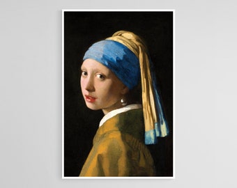 The Girl With The Pearl Earring - Johannes Vermeer – vintage dutch painting poster - instant download to print – DIY poster