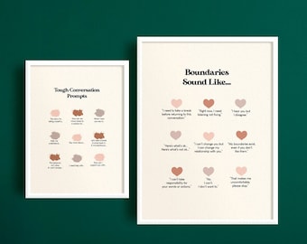 2 Set Brené Brown Quotes: Therapist Gift Office Wall Art, Unlocking Us Boundaries Braving Wilderness Dare Lead Vulnerability Mental Health