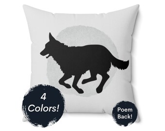 Personalized German Shepherd Pillow: gifts for dog lovers, gifts for dog owners | Pet Gifts | Dog Poems Dog Quotes Throw Pillow Couch