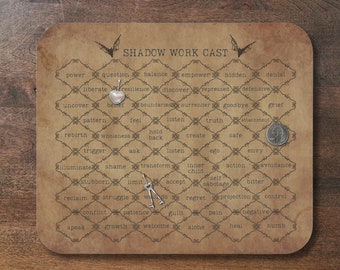 Charm Casting Mat- Shadow Work: Charm Reading, Charmancy, Divination Board, Divination Tools, Spirituality Witchy Pagan