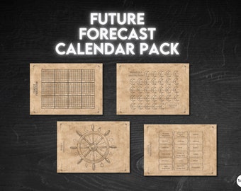 Future Forecast Charm Casting Sheet Set + Free Guide: Charm Reading, Charmancy, Divination Board, Tarot, Divination Tools, Charm Casting Mat