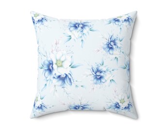 Blue Flowers Aesthetic Cottagecore Décor Pillow, Things Cottagecore Room, Plant Gift Cottagecore House, Witch House, Cottagecore Bedroom