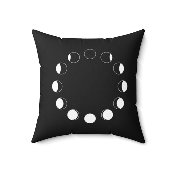 Phases of Moon Pillow 3 Moon Room Décor for Witch House Etsy