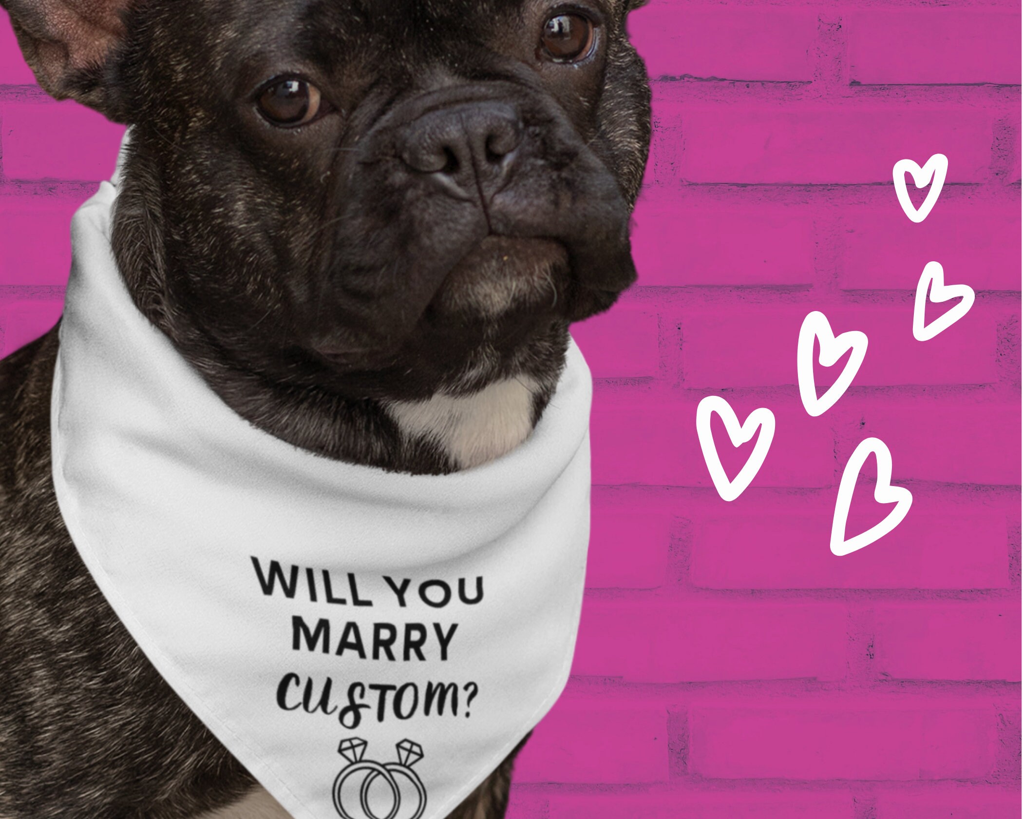 Proposal Bandana for Dog Engagement Bandanas Etsy