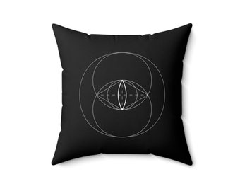 Vesica Piscis Sacred Geometry Pillow| Witchy decor, witchy home decor, Galaxy Home, Galaxy Bedroom, Witchy Bedroom
