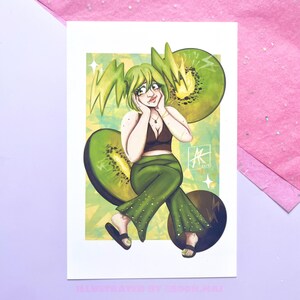 Kiwi Girl Art Print Illustration