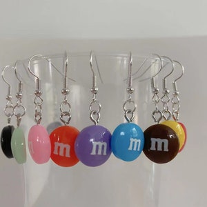 Candy earring, bracelet,M&M's chocolate , FREE Shipping on 35