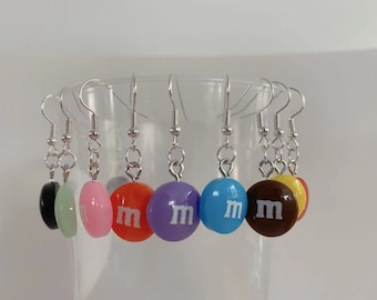 Candy earring, bracelet,M&M's chocolate , FREE Shipping on 35