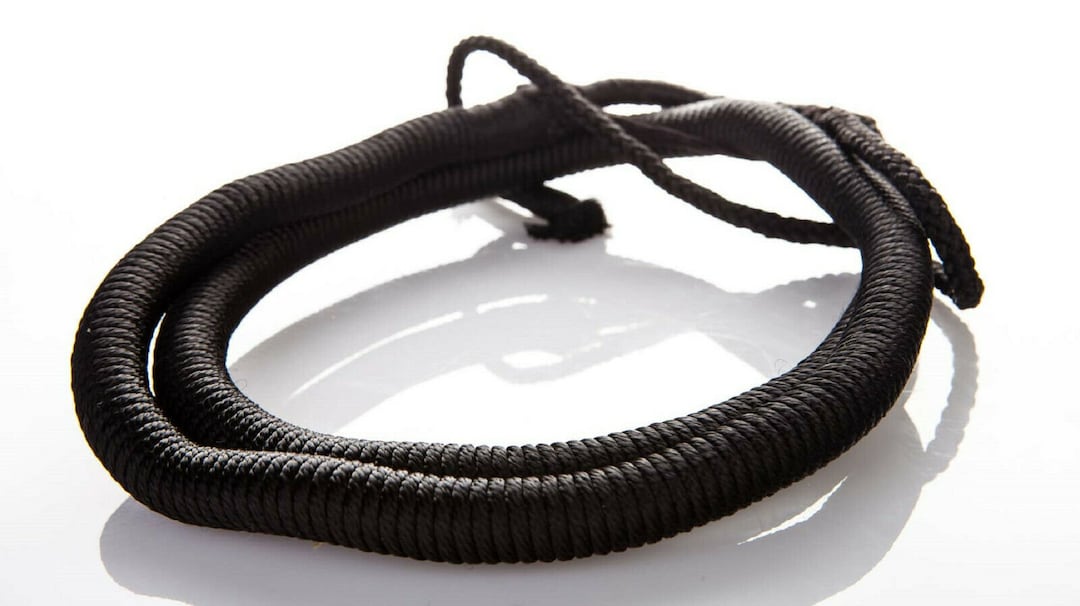 King Style Drawstring Agal Headband - Black Wool Blend Halo With Tassels, Adjustable