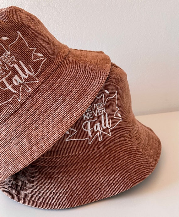 Embroidered Bucket Hat - Autumn Leaves - Etsy display picture 3