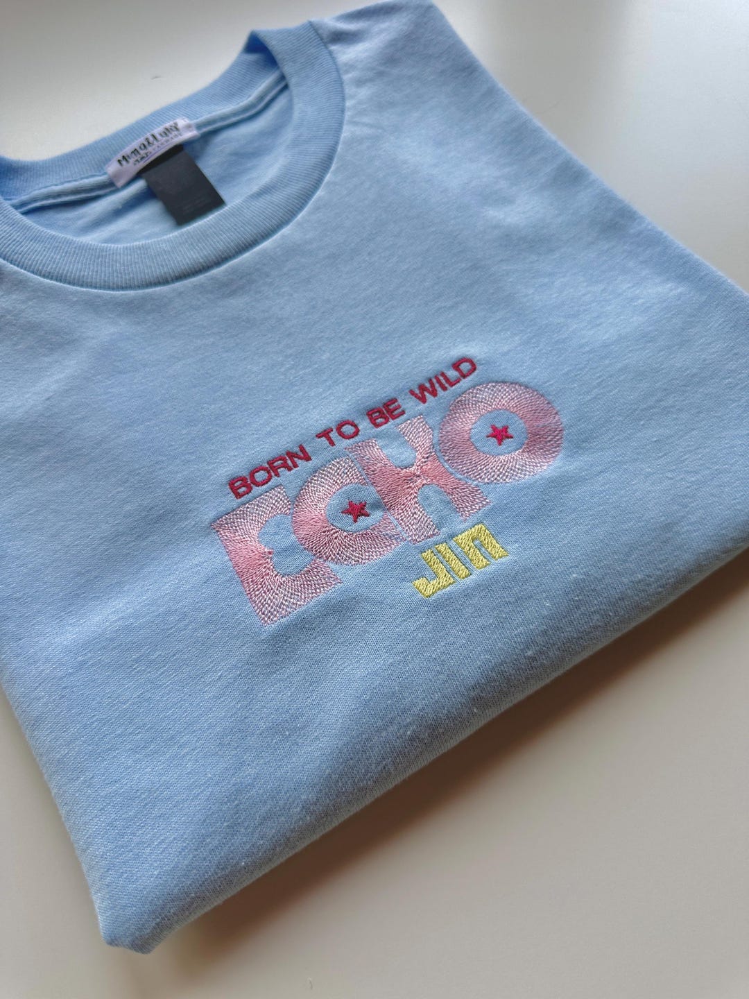 Embroidered Oversized T-shirt - Echo by Jin - Etsy