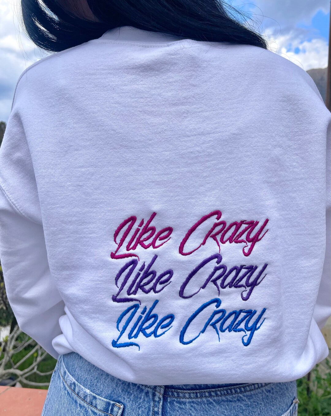 Embroidered Oversized Sweatshirt Like Crazy Jimin - Etsy