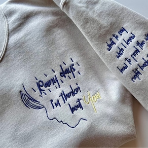 Embroidered oversize sweatshirt - Rainy days V