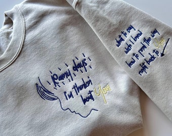 Embroidered oversize sweatshirt - Rainy days V