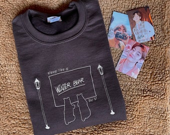 Embroidered oversized Sweatshirt - Winter Bear