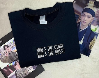 Embroidered sweatshirt - Yoongi Daechwita Who&#39;s the king