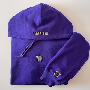 Embroidered Sweatshirt Hoodie - You by Jimin