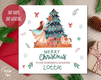 Personalised Nutcracker Christmas Card. Any names & wording.  Son. Grandson. Brother. Sister. Granddaughter. Daughter.