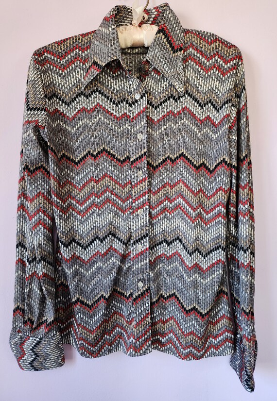 Joyce Vintage 1970s Collared Button Down - image 6