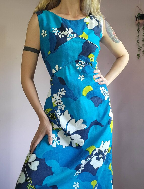 Penneys Hawaii Vintage 1970's Floral Maxi Dress - image 2