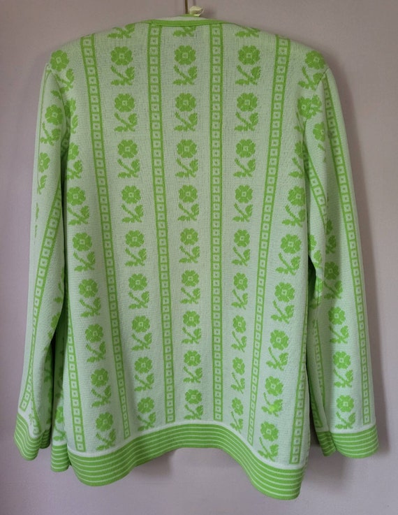 Montgomery Ward Vintage 1970's Lime Green Floral … - image 6