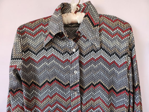 Joyce Vintage 1970s Collared Button Down - image 3