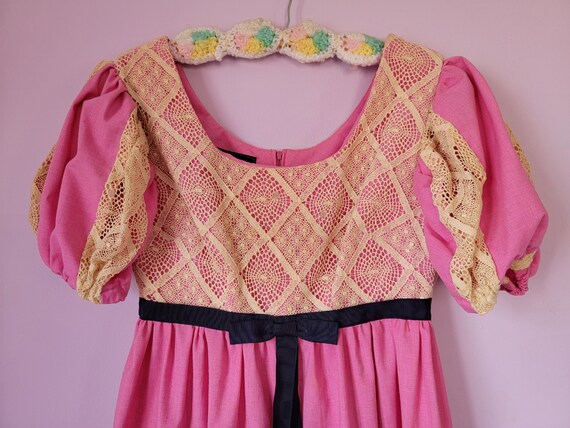 Hudson's Vintage 1970s Crochet Bust Prairie Dress - image 3