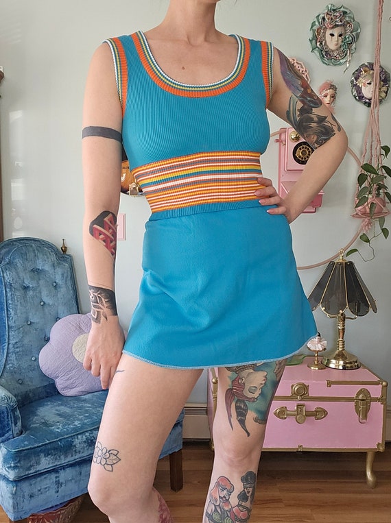 JC Penney 1970s Peplum Tank Top