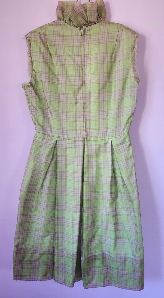 Handmade Vintage 1950s Plaid Party Dress - image 4