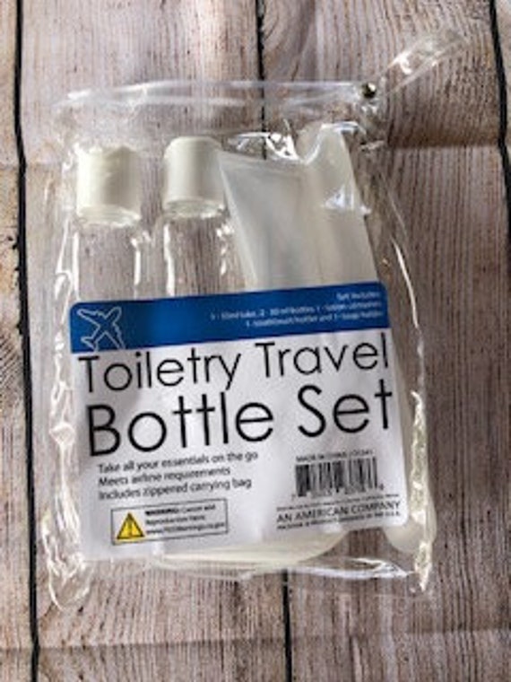 Toiletry Travel Bottle Set Clear Travel Bottles Plastic Set Hand Luggage  Mini Travel Toiletries Cosmetics Set Reusable Bottles for Holiday 