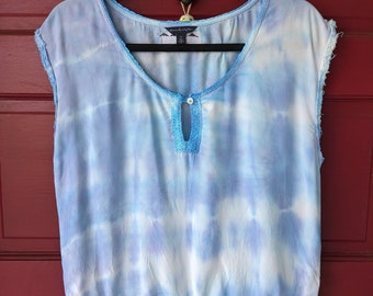 Reworked Drawstring Tie Dye Summer Top