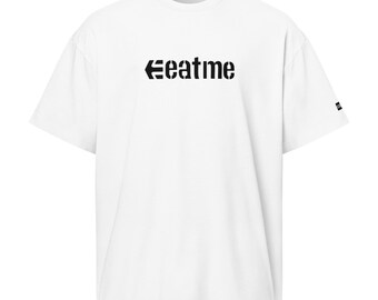Eatme Skate-Inspired Sapphic Tee | Lesbian Streetwear Shirt | Queer Graphic T-Shirt | Oversized LGBTQ+ Pride Apparel
