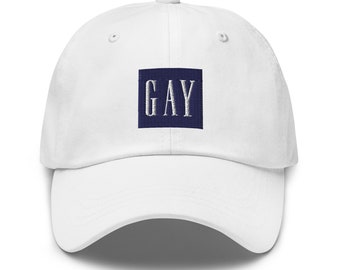 Gorra de papá bordada GAY / Gorra ajustable Orgullo LGBTQ