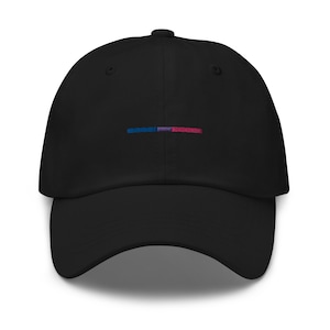 Bisexual Pride Stripe Embroidered Adjustable Cotton Dad Hat