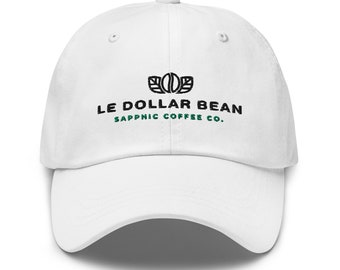 Gorra bordada sutil de papá lesbiana de Le Dollar Bean Sapphic Coffee Co.