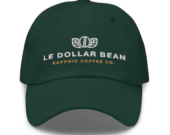 Gorra bordada sutil de papá lesbiana de Le Dollar Bean Sapphic Coffee Co.